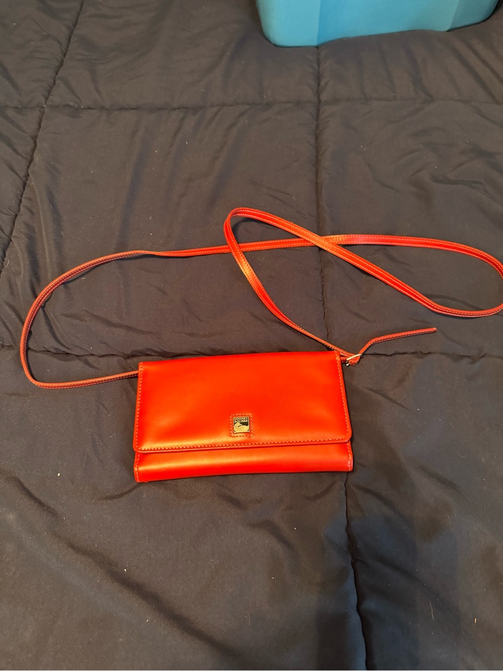 Dooney & Bourke Red Leather Crossbody Wallet